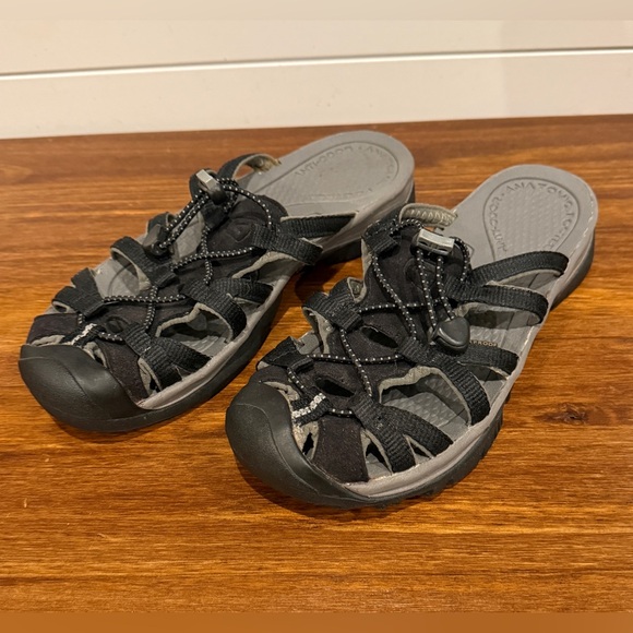 Keen Shoes - KEEN Sandals Women’s 8 Black Sport Hiking SlideSandal Adjustable Comfort Outdoor